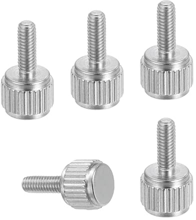 QUARKZMAN 5 Pcs Viti Per Calibro Vernier M2.5 x 7.5 mm Viti A Testa Piatta In Acciaio Inox Con Impugnatura A Zigrinatura Metriche A Testa Rotonda Manuale Per Strumenti Di Misura