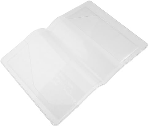 STOBAZA Funda Protectora Transparente para Cuaderno A5 Funda Ajustable Protector de Libro 2 Piezas Cubierta PVC Hojas Interiores Adecuado para Estudiantes y Uso Escolar