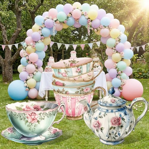 Amyhill 3 Pcs Large Tea Party Decorations Wonderland Garden Yard Sign