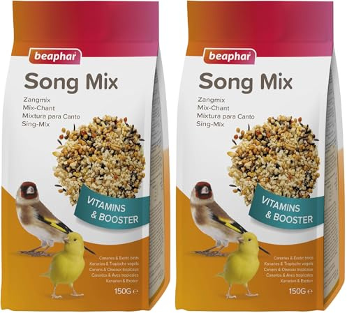 BEAPHAR – Mix-Chant, pâtée fortifiante pour canari et Oiseau granivores – Aliment complémentaire – Contient des vitamines et des minéraux – Idéal pour stimuler Le Chant – pour Une Bonne santé – 150g