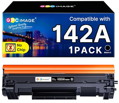 GPC IMAGE 142A Toner Kein Chip Kompatible für HP 142A Schwarz 142X, für HP LaserJet MFP M140w Toner M110w M110 MFP M140 MFP M139w M139 W1420A W1420X (1er-Pack Schwarz )