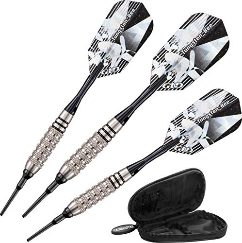 Viper by GLD Products Bee 80% Tungsten Soft Tip Darts with Casemaster Storage/Travel Case, 18 Grams,Black