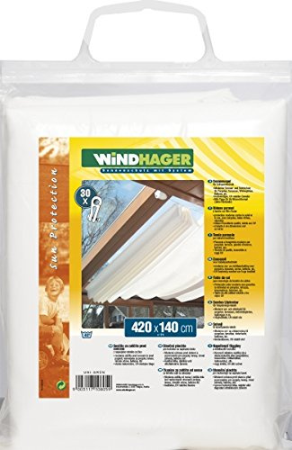 Windhager – Toldo para Tecnología de tensión, Uni de Color Blanco, 420 x 140 cm