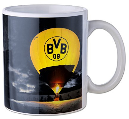 Borussia Dortmund Weihnachtstasse, Schwarzgelb, Keramik, 0,3 Liter, BVB-Emblem one size