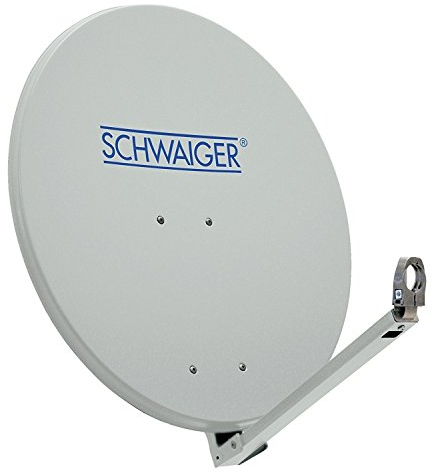 SCHWAIGER 210 Antenne Parabole Sat Installation Satellite Antenne Offset Bras Porteur LNB Support de mât Antenne Parabole Sat Acier 74,5 x 84,5 cm Blanc