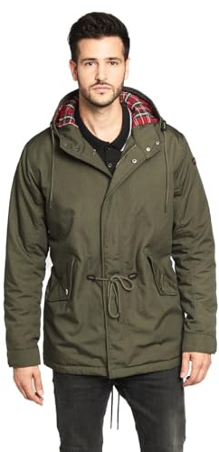 HARRINGTON - PARKA A CODA DI PESCE - STILE MILITARE CON CAPPUCCIO - UOMO - parka - KAKI - M