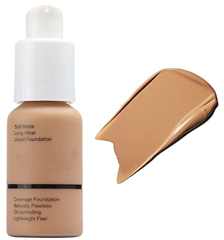 Fond de Teint Couvrant Imperfections Liquid Foundation Waterproof Longue durée Soft Matte 30ml 8 Couleur
