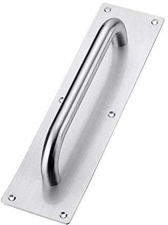 Tiberham Schiebetürgriff, robuste Edelstahl-Zieh-Türgriffe mit Rückplatte, Torgriff, WC-Tür-Zugplatte, Holzschrank, Schrankgriff, Hardware (300 x 80 mm)