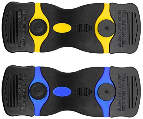 Elinala Ceranfeldschaber, Glasschaber, 2 Glasschaber mit 6 Metallklingen und 6 Kunststoffklingen zum Entfernen von Etikettenaufklebern, Farben, Glas und Keramik.