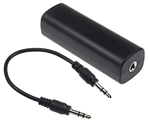 eMagTech 1x Entstörfilter Entstörer Erdschleifen-Eliminator mit 3.5mm Klinkenstecker Audiokabel für Auto Audio Heim Stereo System