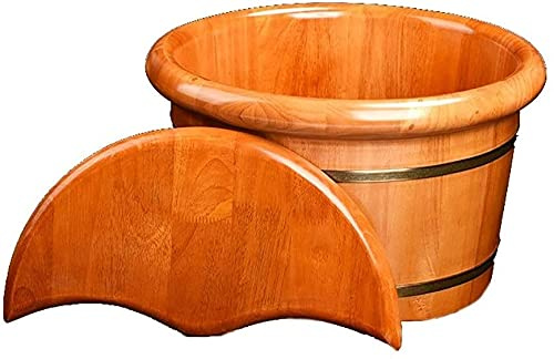 Foot Tub Wooden Foot Basin Household Gift Foot Soaker Tub,Wooden Foot Soak Sauna Foot Tub, Massage, Spa, Sauna, SoakHandmade Wooden Footbath Tubs,Foot Bath Wooden Bucket Foot Spa,Sauna Accessories Hou