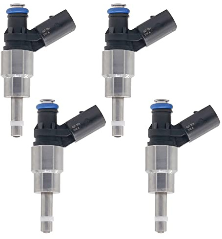 Riloer 4pcs motor de reemplazo de inyectores de combustible, compatible con AUD1 V0LKSWAGEN V-VV SK0DA S-EAT, 06F906036A 0261500020 0261500021 06F906036G C1000-180521