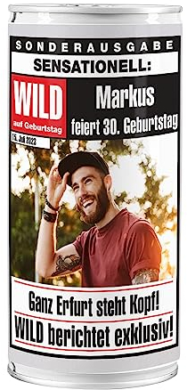 Lustapotheke® Bierdose mit Fotoetikett - außergewöhnliches Biergeschenk zum Geburtstag 1l