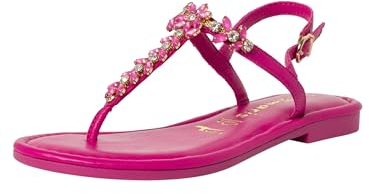 Tamaris Damen Sandalen Zehentrenner Leder Sommer; FUXIA/pink; 38 EU