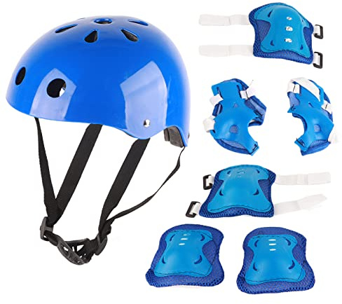 Kids Helmet, Toddler Bike Helmet, Bike Helmet Toddler Helmet, Kids Sport Protective Gear Set, Boy Girl Child Cycling Helmet for Balance Car Scooter Roller Skating(Blue)