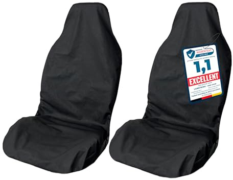 LIONSTRONG® Bilsätesskydd för bilar, vattentäta sätesskydd, smutsbeständiga, tvättbara bilsätesöverdrag, svetthandduk för bilar, universellt, polyester, 2 st