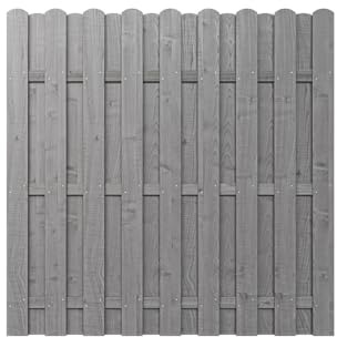Woodtex Sichtschutzzaun Gartenzaun Bretterzaun Kiefer holz vorlasiert steingrau|180x180x3,5cm|Lamellenabmessung 120x21mm|ideal für Garten und Terrassen