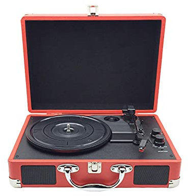 WDWDW Tourne-disques Tourne-Disque rétro Gramophone Audio en Vinyle Enceinte Bluetooth Portable Phonographe Portable Tourne-Disque
