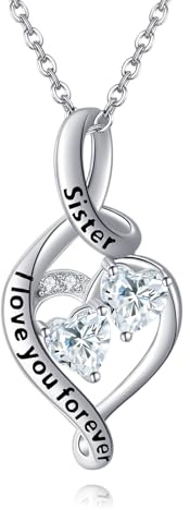 VONALA systerhalsband 925 sterlingsilver vänskapskedja stor liten systerhalskedja för kvinnor, Sterlingsilver