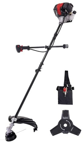 Scheppach Desbrozadora de gasolina PBC310-4S – 0,7 kW | 1,0 CV motor de gasolina de 4 tiempos | arranque por cable | desbrozadora y desbrozadora