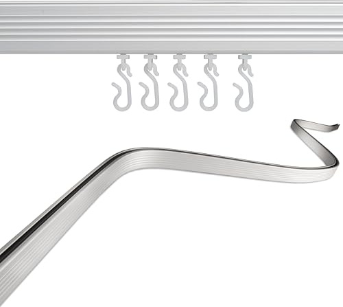 Croydex 2.5 m Bendy Shower Rail, Silver