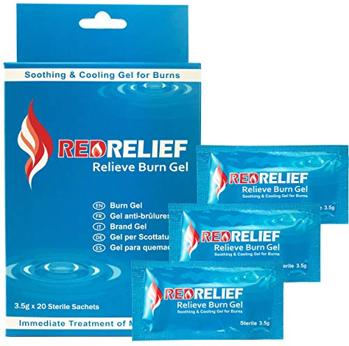 RedRelief Notfall-Brandgel 3.5G - Packung mit 20 Stück