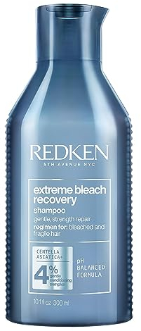Redken Haarshampoo für blondierte und gebleichte Haare, Anti Haarbruch, Mit Centella Asiatica, Silikonfrei, Extreme Bleach Recovery Shampoo, 300 ml
