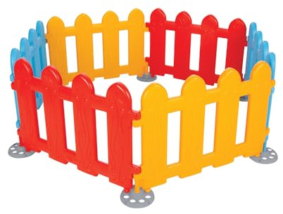 Parque infantil Sport1 Funny Fence | Parque infantil seguro | Parque infantil | Parque infantil con 6 paneles de colores y móviles | parque estable | parque infantil para bebés interior y exterior
