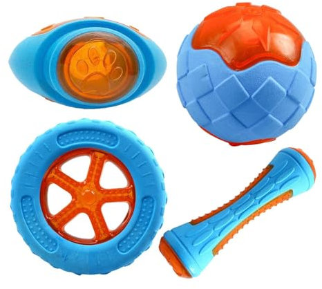 Schwimmendes Hundespielzeug-Set, Poolschwimmer für Hunde, Zahnreinigungs-Hundespielzeug, Wasserspielzeug für Hunde mit Quietscher, interaktives Wasserspielzeug für Hunde, Zahnreinigungs-Hundepoolschw