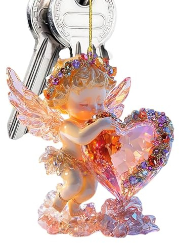 Décorations de Noël en forme d'ange | Décoration de Noël 2D bébé ange, porte-clés, pendentif sac à dos, décorations d'arbre de Noël pour femmes, hommes et enfants
