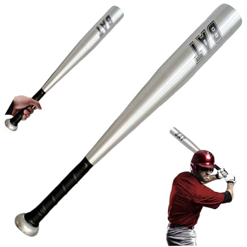 Basebollträn i aluminium för barn och vuxna 50 cm metall basebollträ med inslaget handtag ersättande lättviktsutrustning för träning