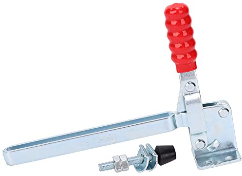 Morsetto a leva verticale GH‑101‑D‑15, morsetto per il bloccaggio rapido con braccio allungato per dispositivi di fissaggio, strumento di fissaggio in metallo resistente per offici