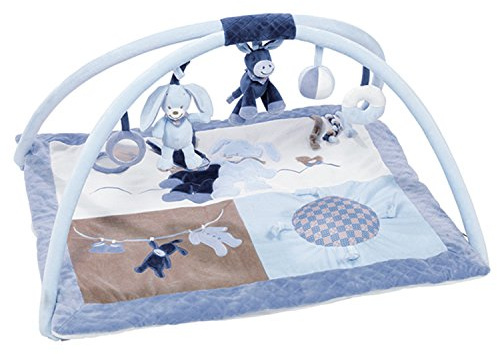 Nattou Babygym med Lekbåge, Alex & Bibou, 74 x 60 x 8 cm, Blå, 321242