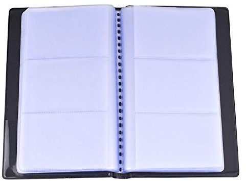 Hamosky Professional PU Leather Business Card Book Holder, Journal Business Card Organizer, Name Card Book Holder, Office Business Card Holder (240 PCS)