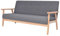 vidaXL Sofa 3-Sitzer Dreisitzer Polstersofa Loungesofa Couch Sessel Stoffsofa Sitzmöbel Polstermöbel Designsofa Wohnzimmer Stoff Dunkelgrau