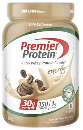 Premier Protein - Whey 100% Protein Powder - Café Latte - 680g