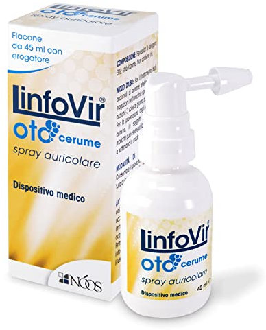Nóos - LinfoVir® Oto Cerume Spray auricolare: libera le orecchie dal tappo di cerume - flacone da 45 ml