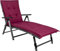 normani Gartenliege Auflage Sonnenliege Polster Polsterauflage mit weicher 6 cm Füllung - Liegepolster aus wasserdichtem Material und Befestigungsbändern 195x55 cm Farbe Brombeere