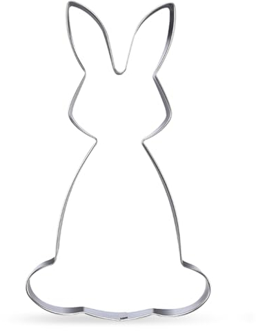 PANSIBY Plätzchen Ausstechform Ostern, 1 Stück Ausstecher Hase, Osterhasen Keksausstecher für Backen, Groß Osterausstecher für Kekse