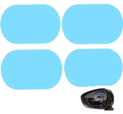 Film de rétroviseur de voiture,4PCS Voiture Rétroviseur Anti-buée Film,Voiture Rétroviseur Anti-Eau Film Voiture Rétroviseur Films pour les voitures Camions Motos