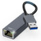 Adaptateur USB vers Ethernet, Adaptateur USB 3.0 vers RJ45 Gigabit Ethernet 1000 Mbps LAN Adaptateur Compatible avec Laptop, MacBook, Surface Book, PC mit Windows 11/10/8/7, XP, Linux