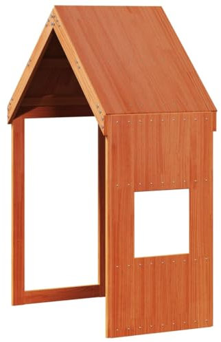 vidaXL Tetto Letto Bambini Marrone Cera 55x84x132 Legno Massello Pino, tetto per letto, tettoia per letto bambini, baldacchino per letto bambini