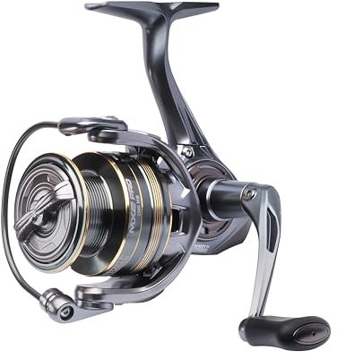 Mitchell MX2 Pro Spinnrolle, Süßwasserangeln Hecht, Barsch und Zander, Aluminiumspule, robuste beidhändige 2000er Rolle, Übersetzung 5,2:1, Schwarz/Silber