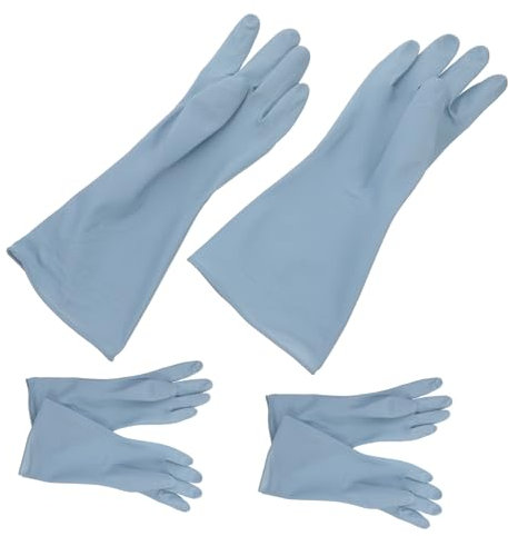 MOBUTOFU 3 Paar Spülhandschuhe, Handhandschuhe Zum Abwaschen Von Geschirr, Geschirrspülhandschuhe Für Damen, Geschirrhandschuhe, Wiederverwendbare Handschuhe, Wiederverwendbare