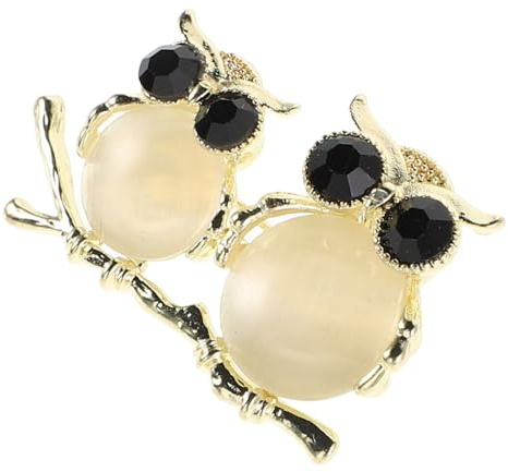 SHERCHPRY broche goupille épingle mignonne pince à pulls bijoux de sac épingle à chouette en strass ornements de vêtements épinglette hibou alliage Doré