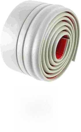 Baseboard Sockellist kant, Självhäftande golvlister i plast, 2 meter rulle(Grijs)