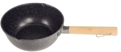 Toyvian Poêle à Lait Antiadhésive Fonte Manche Casserole de Cuisson Multifonction pour Mijoter faire Bouillir et Réchauffer Compatible Cuisinière à Induction Ustensile Ménager Pratique