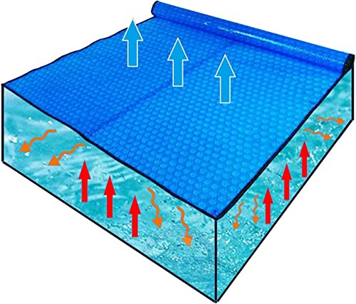 Tung dammtät badtunna täcker pool termisk filt pool solfilm, for rampooler och ingroundpooler(3x4.6m(10ftx15ft))
