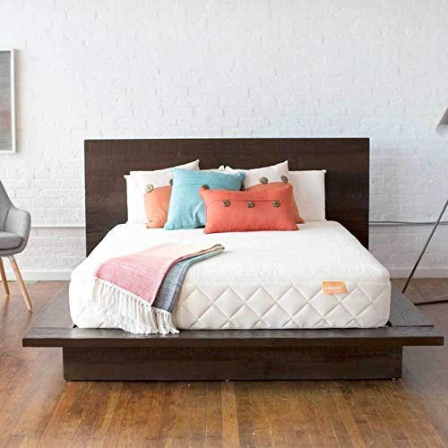 Happsy Organic Hybrid Mattress - Natural Latex Mattress - Medium Firm with Encased Coil Layers for Universal Comfort and Pressure Relieving - Bed-in-a-Box - Full
