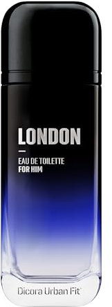 Dicora Urban Fit | Eau de Toilette LONDON FOR HIM | Perfume para Hombre | Notas Marinas, Pomelo, Lavanda y Ámbar Gris | Fragancia Duradera y Fresca | Tamaño 150 ml